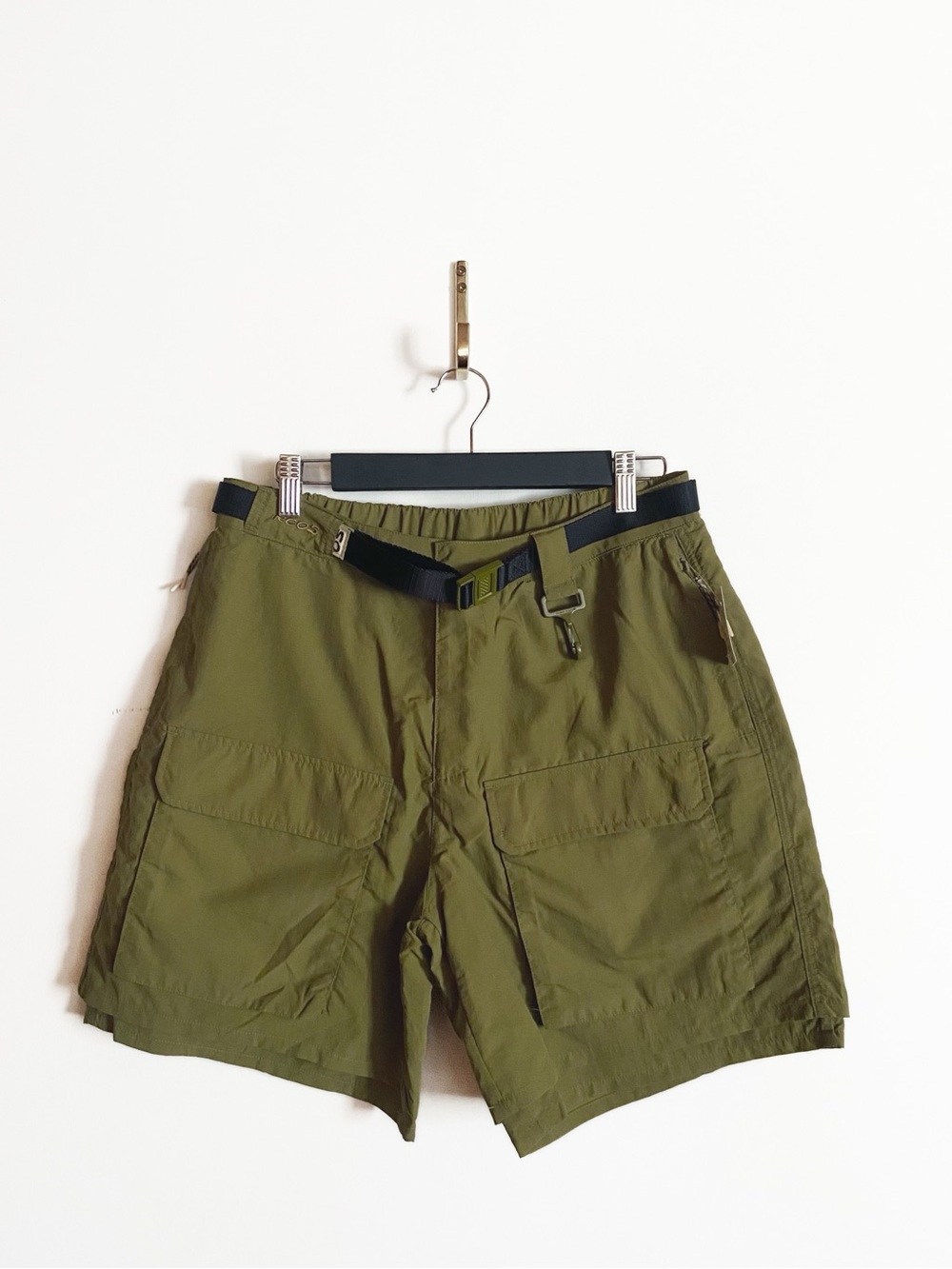 RC Outdoor Supply NWT Olive Green Cargo Shorts Webbing Belt Mens size 30 RCOS